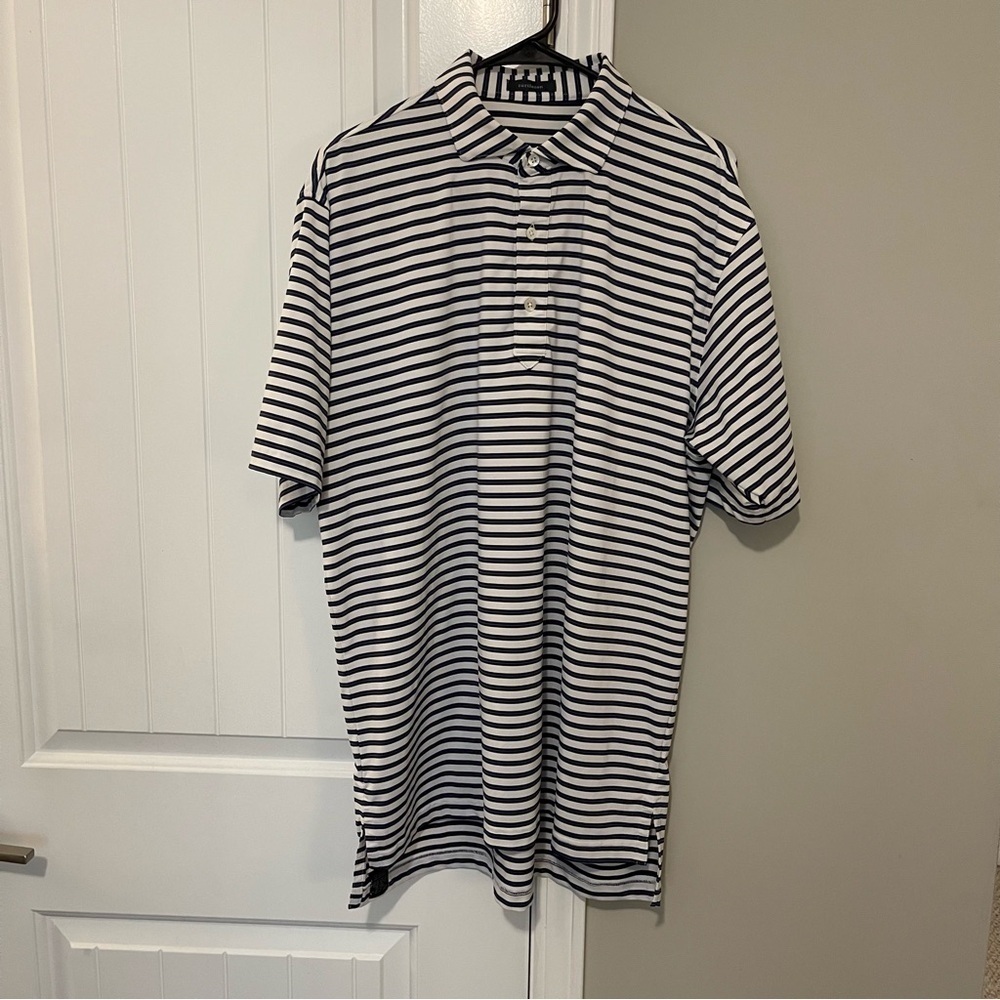 turtleson Striped Performance Golf Polo